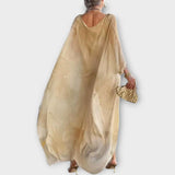 Maxi kaftan s prozirnom teksturom
