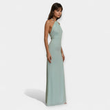 Maxi haljina s ovratnikom i vezanjem
