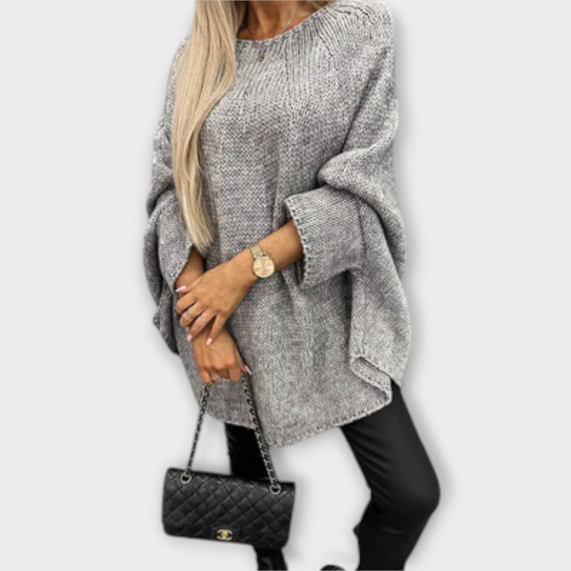 Izabel - Elegantni ženski pulover s okruglim izrezom