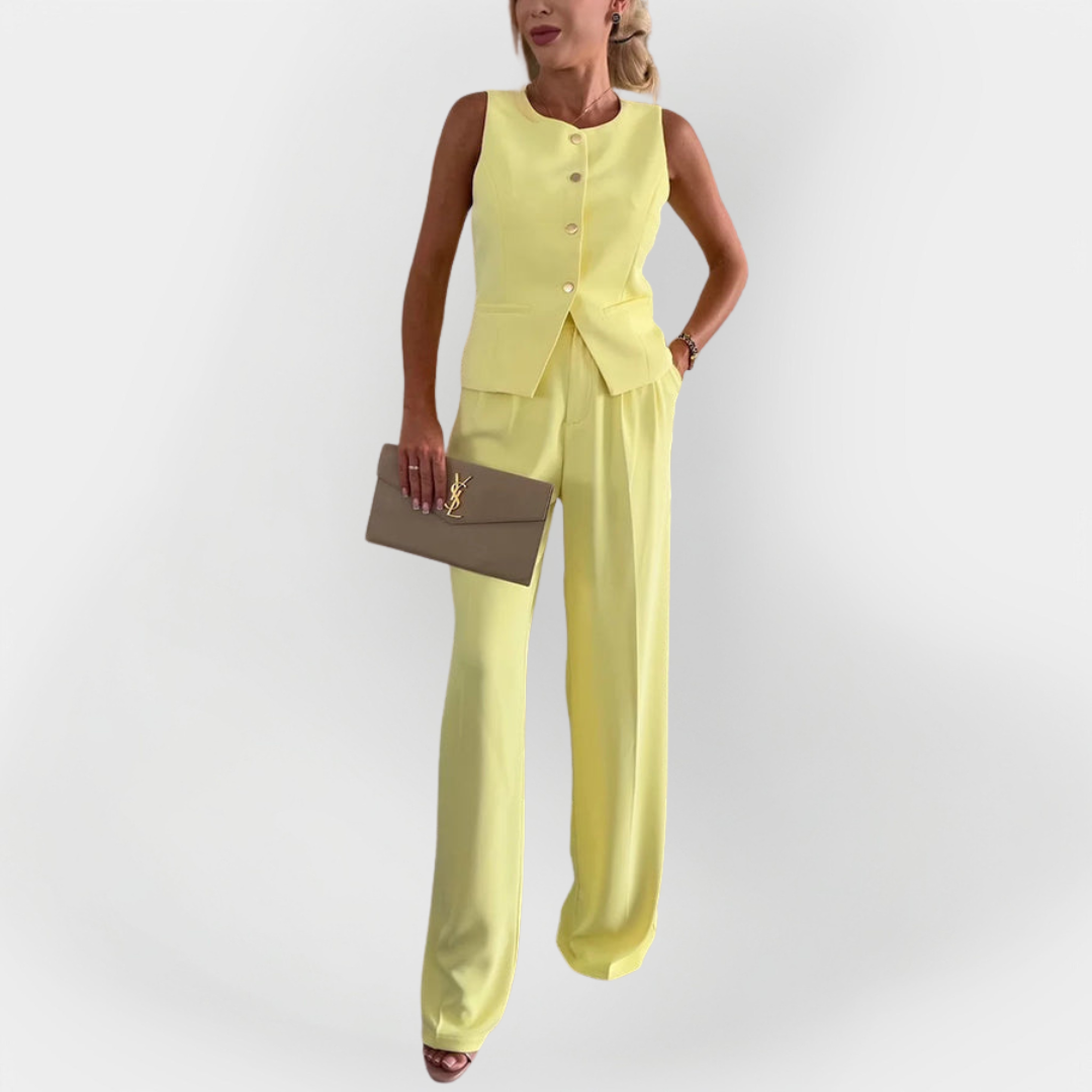 Elegantni Set Hlača s Topom bez Rukava