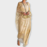 Maxi kaftan s prozirnom teksturom