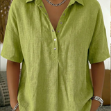 Lea Zagreb® | Bluza s ovratnikom i detaljem s gumbima