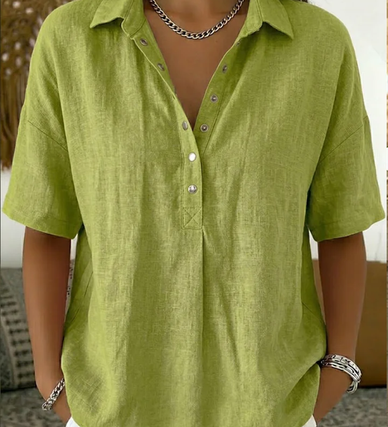 Lea Zagreb® | Bluza s ovratnikom i detaljem s gumbima