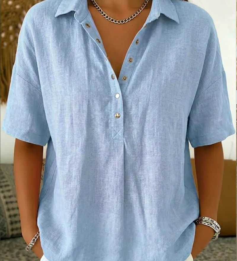 Lea Zagreb® | Bluza s ovratnikom i detaljem s gumbima