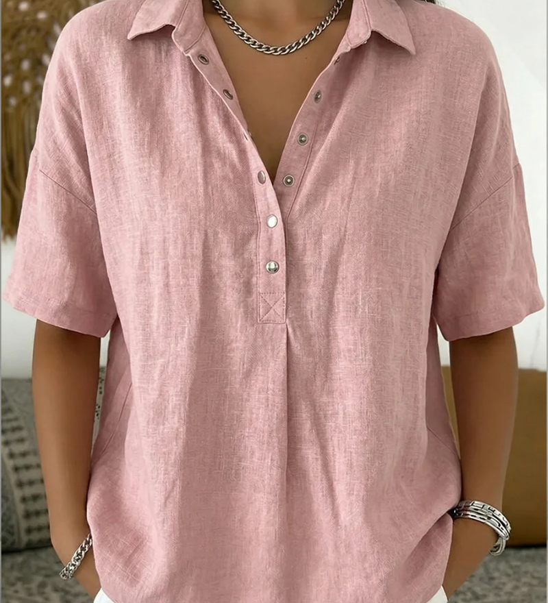 Lea Zagreb® | Bluza s ovratnikom i detaljem s gumbima