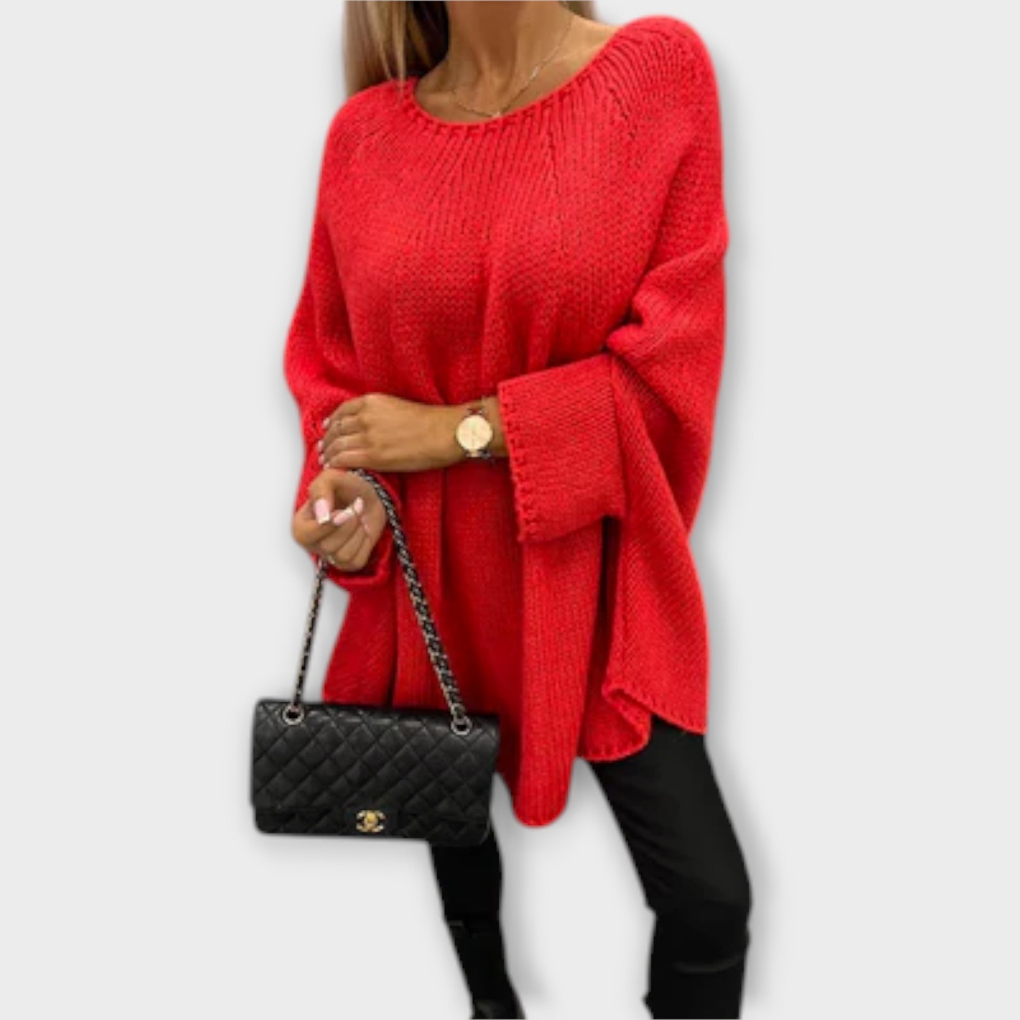 Izabel - Elegantni ženski pulover s okruglim izrezom