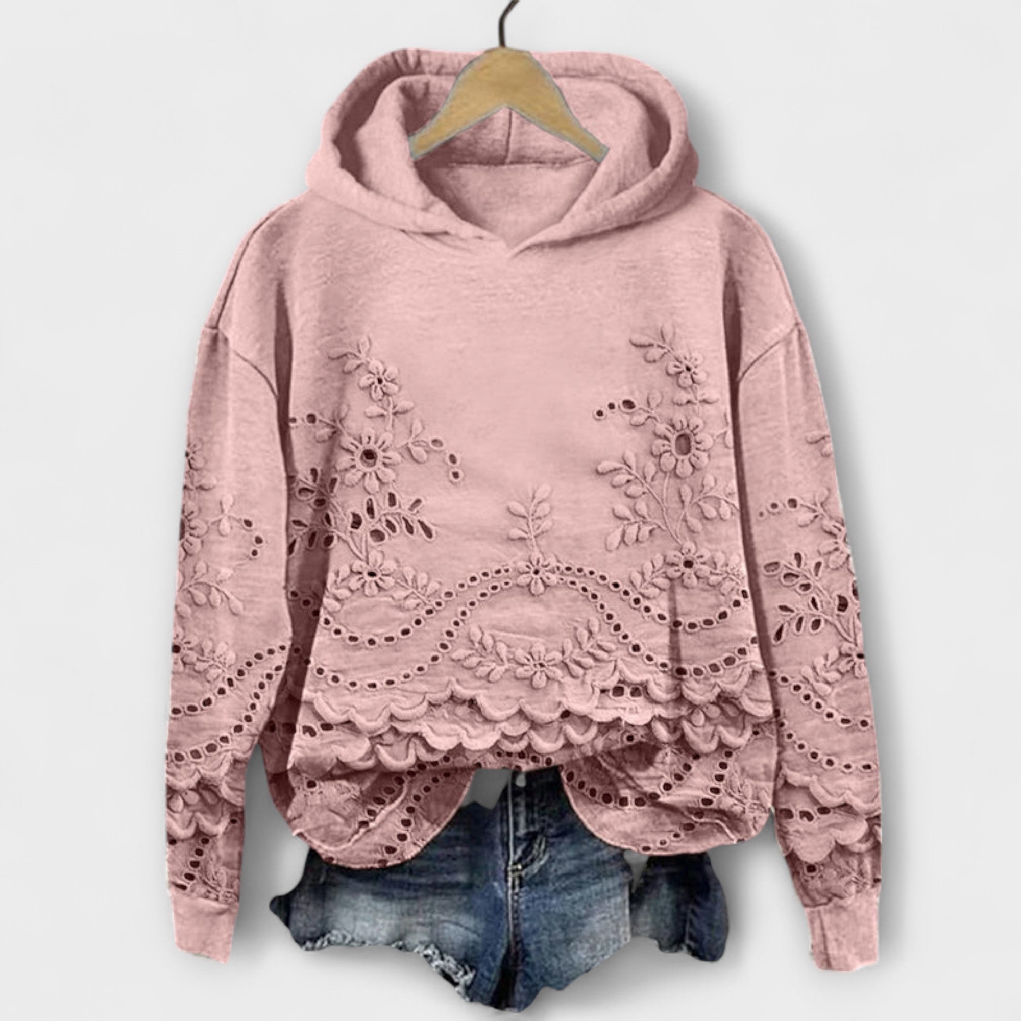 Grace – Vintage Hoodie s cvjetnim uzorkom