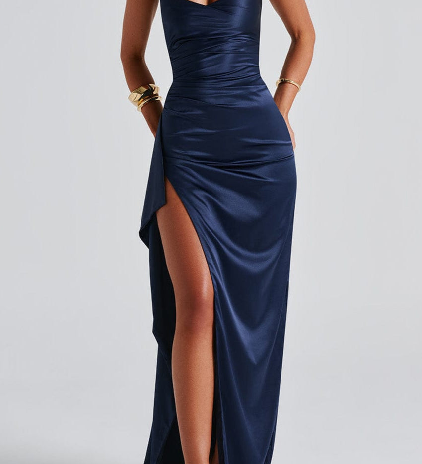Larisa – Elegantna Maxi Haljina s Prorezom