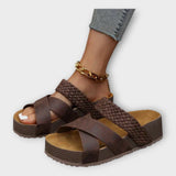 Platforme s ukrštenom detaljom i širokim remenom