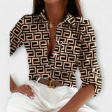 Camila – Sofisticirana Geometrijska Bluza